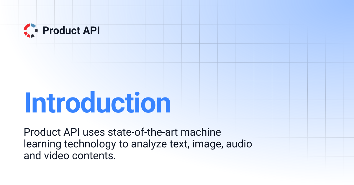 Introduction | Product API